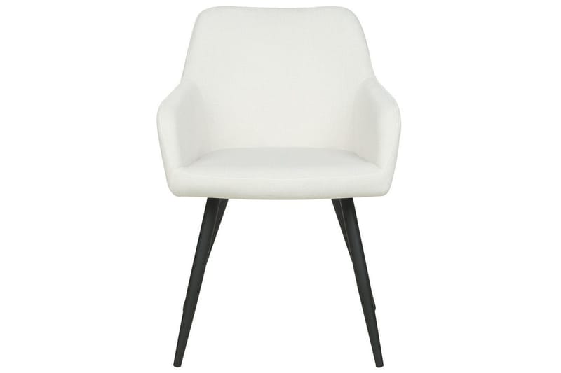 Sett med 2 spisestoler Casmalia - Hvit, Svart - Møbler - Stoler & lenestoler - Spisestuestoler & kjøkkenstoler