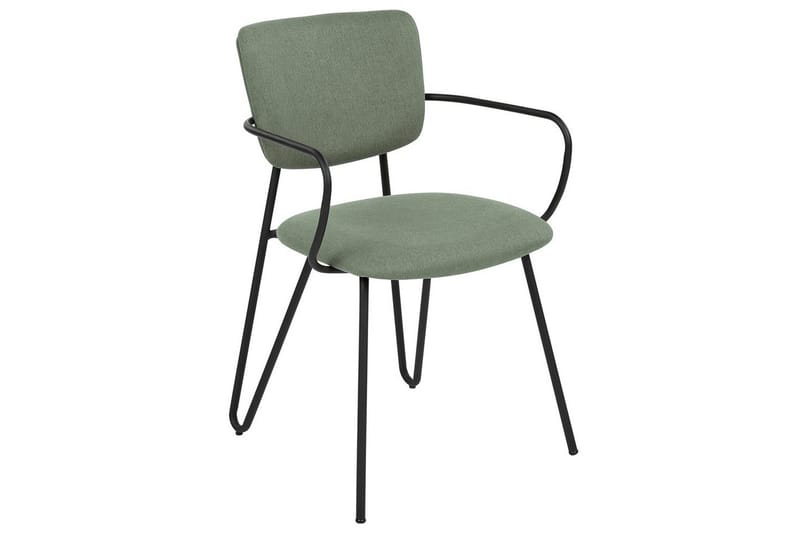Sett med 2 spisestoler Elko - Grønn, Svart - Møbler - Stoler & lenestoler - Spisestuestoler & kjøkkenstoler