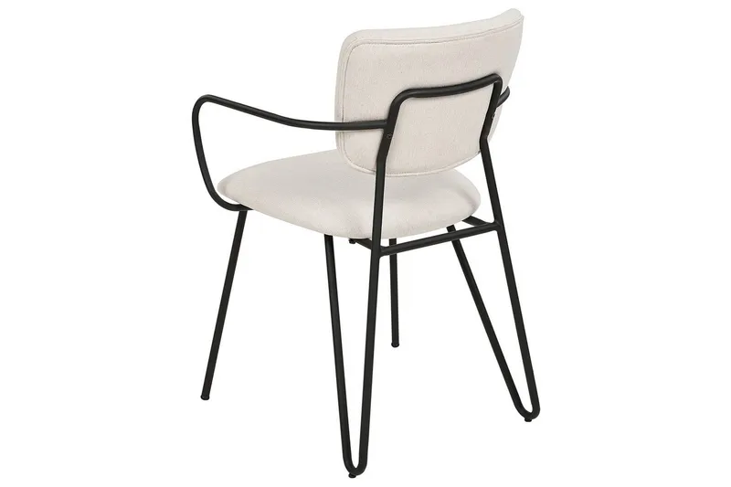 Sett med 2 spisestoler Elko - Hvit, Svart - Møbler - Stoler & lenestoler - Spisestuestoler & kjøkkenstoler