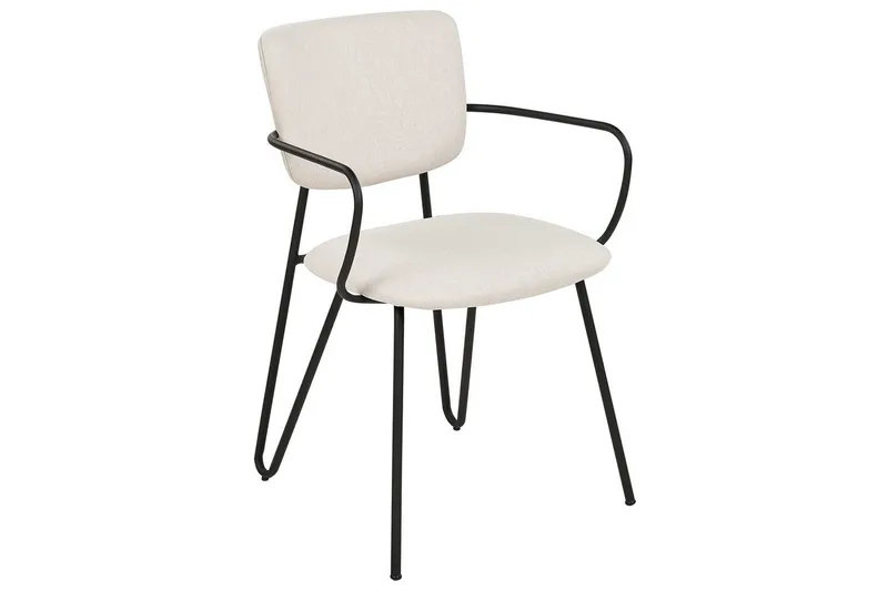 Sett med 2 spisestoler Elko - Hvit, Svart - Møbler - Stoler & lenestoler - Spisestuestoler & kjøkkenstoler