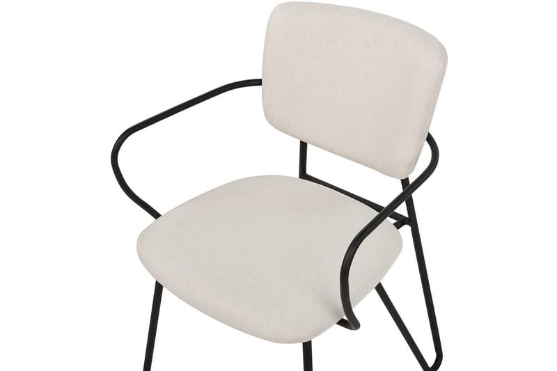 Sett med 2 spisestoler Elko - Hvit, Svart - Møbler - Stoler & lenestoler - Spisestuestoler & kjøkkenstoler