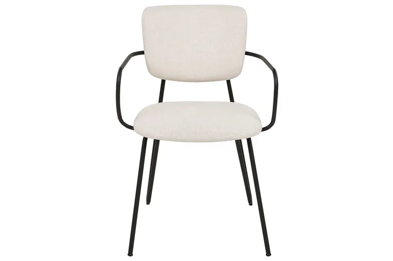 Sett med 2 spisestoler Elko - Hvit, Svart - Møbler - Stoler & lenestoler - Spisestuestoler & kjøkkenstoler