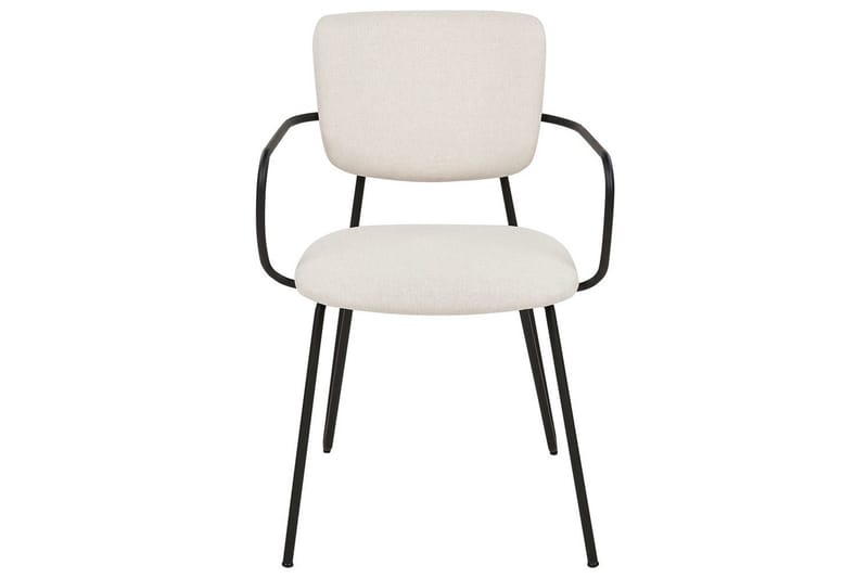 Sett med 2 spisestoler Elko - Hvit, Svart - Møbler - Stoler & lenestoler - Spisestuestoler & kjøkkenstoler