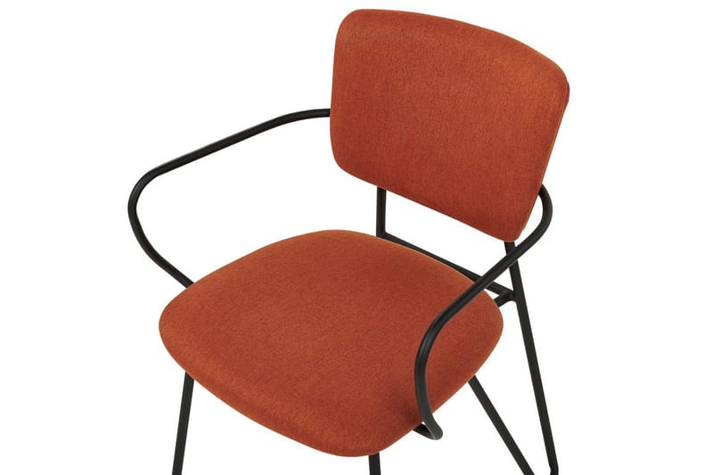 Sett med 2 spisestoler Elko - Oransje, svart - Møbler - Stoler & lenestoler - Spisestuestoler & kjøkkenstoler