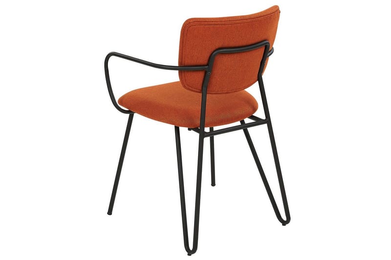 Sett med 2 spisestoler Elko - Oransje, svart - Møbler - Stoler & lenestoler - Spisestuestoler & kjøkkenstoler