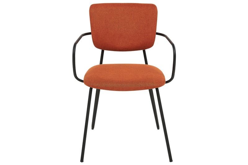 Sett med 2 spisestoler Elko - Oransje, svart - Møbler - Stoler & lenestoler - Spisestuestoler & kjøkkenstoler