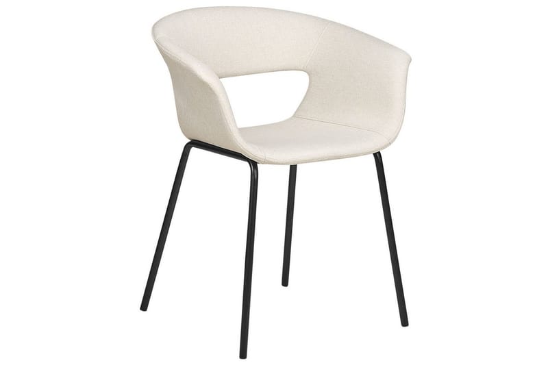 Sett med 2 spisestoler Elma - Beige, svart - Møbler - Stoler & lenestoler - Spisestuestoler & kjøkkenstoler