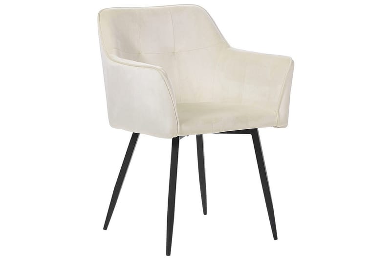 Sett med 2 spisestoler Jasmin - Beige, svart - Møbler - Stoler & lenestoler - Spisestuestoler & kjøkkenstoler