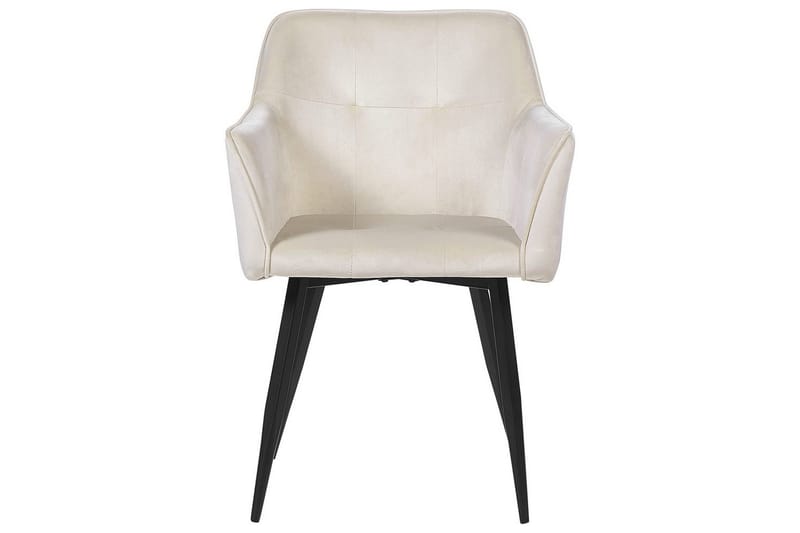 Sett med 2 spisestoler Jasmin - Beige, svart - Møbler - Stoler & lenestoler - Spisestuestoler & kjøkkenstoler