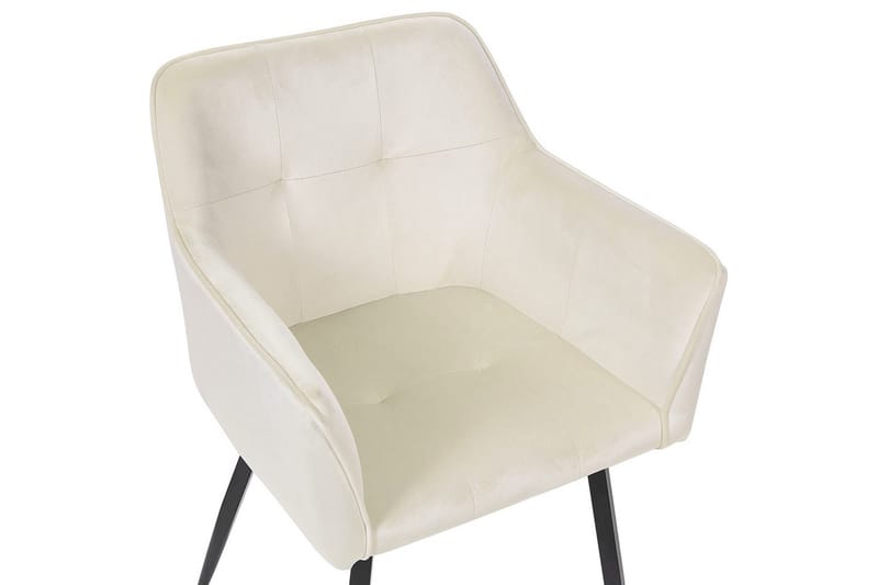 Sett med 2 spisestoler Jasmin - Beige, svart - Møbler - Stoler & lenestoler - Spisestuestoler & kjøkkenstoler