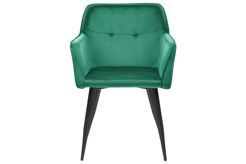 Sett med 2 spisestoler Jasmin - Grønn, Svart, Grønn, svart - Møbler - Stoler & lenestoler - Spisestuestoler & kjøkkenstoler