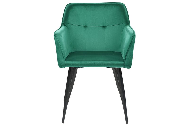 Sett med 2 spisestoler Jasmin - Grønn, Svart, Grønn, svart - Møbler - Stoler & lenestoler - Spisestuestoler & kjøkkenstoler