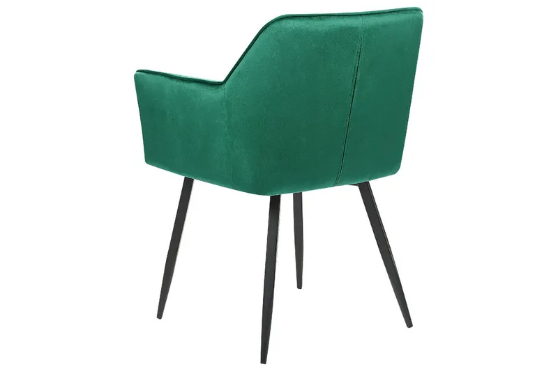 Sett med 2 spisestoler Jasmin - Grønn, Svart, Grønn, svart - Møbler - Stoler & lenestoler - Spisestuestoler & kjøkkenstoler