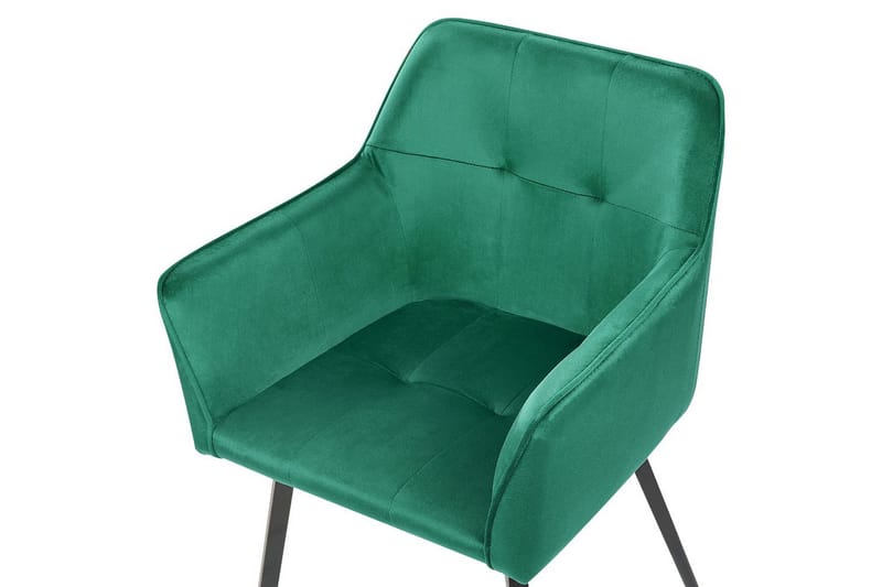 Sett med 2 spisestoler Jasmin - Grønn, Svart, Grønn, svart - Møbler - Stoler & lenestoler - Spisestuestoler & kjøkkenstoler