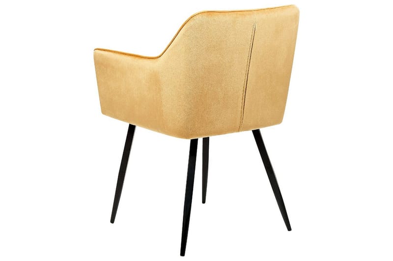 Sett med 2 spisestoler Jasmin - Gul, svart, Gul, Svart - Møbler - Stoler & lenestoler - Spisestuestoler & kjøkkenstoler