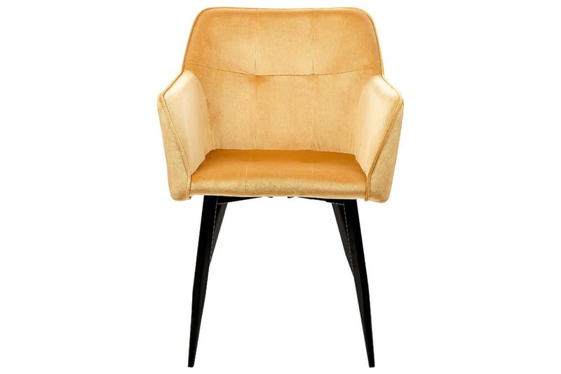 Sett med 2 spisestoler Jasmin - Gul, svart, Gul, Svart - Møbler - Stoler & lenestoler - Spisestuestoler & kjøkkenstoler