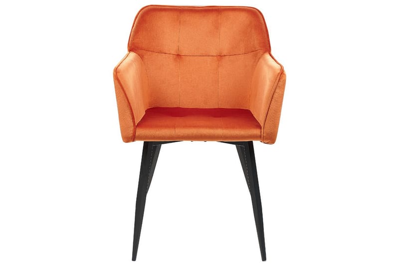 Sett med 2 spisestoler Jasmin - Oransje, svart - Møbler - Stoler & lenestoler - Spisestuestoler & kjøkkenstoler