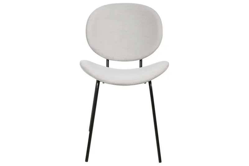 Sett med 2 spisestoler Luana - Grå, svart/Fløyel - Møbler - Stoler & lenestoler - Spisestuestoler & kjøkkenstoler