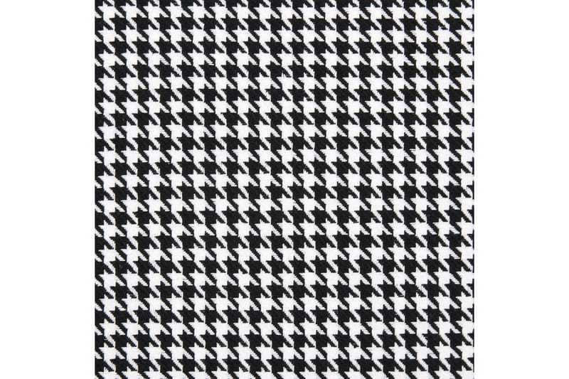 Sett med 2 spisestoler Luana - Svart, Hvit/Polyester - Møbler - Stoler & lenestoler - Spisestuestoler & kjøkkenstoler