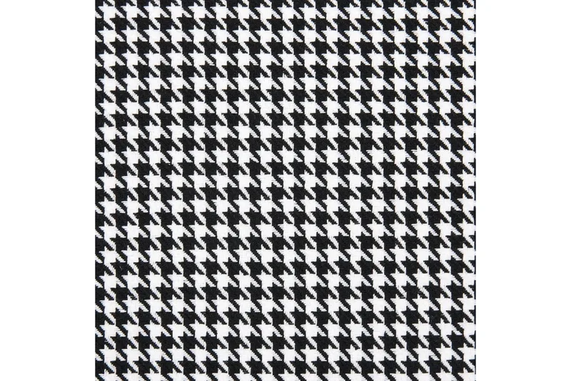 Sett med 2 spisestoler Luana - Svart, Hvit/Polyester - Møbler - Stoler & lenestoler - Spisestuestoler & kjøkkenstoler