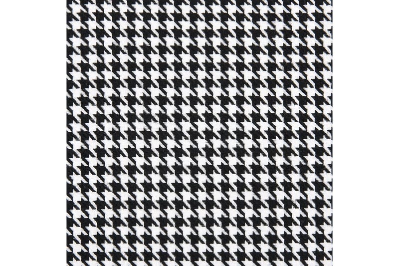 Sett med 2 spisestoler Luana - Svart, Hvit/Polyester - Møbler - Stoler & lenestoler - Spisestuestoler & kjøkkenstoler