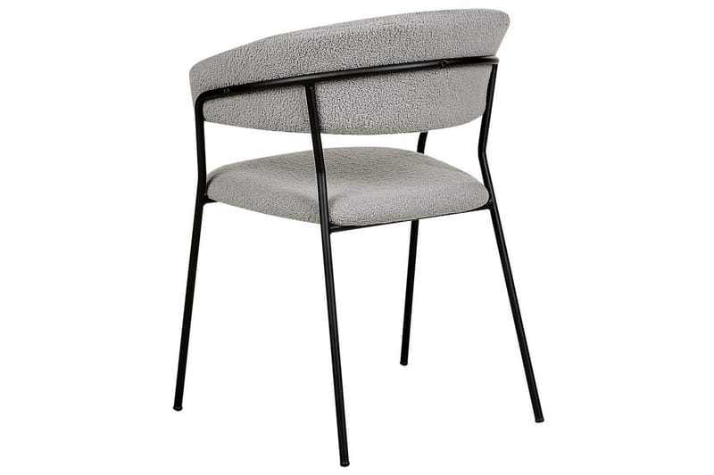 Sett med 2 spisestoler Mariposa - Grå, svart/Bouclé - Møbler - Stoler & lenestoler - Spisestuestoler & kjøkkenstoler