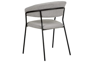 Sett med 2 spisestoler Mariposa - Grå, svart/Bouclé - Møbler - Stoler & lenestoler - Spisestuestoler & kjøkkenstoler