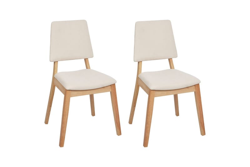 Sett med 2 spisestoler Merrill, Lyst tre, beige