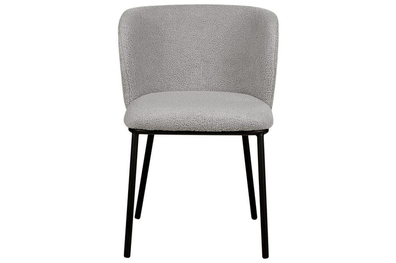 Sett med 2 spisestoler Mina - Grå, svart/Bouclé - Møbler - Stoler & lenestoler - Spisestuestoler & kjøkkenstoler