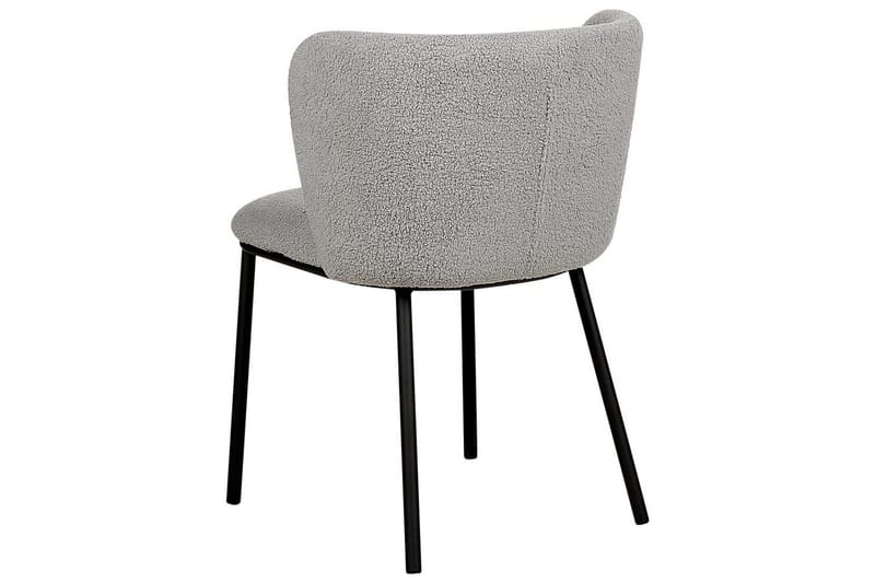 Sett med 2 spisestoler Mina - Grå, svart/Bouclé - Møbler - Stoler & lenestoler - Spisestuestoler & kjøkkenstoler