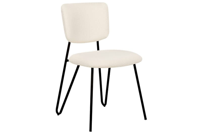 Sett med 2 spisestoler Nelko - Hvit, Svart - Møbler - Stoler & lenestoler - Spisestuestoler & kjøkkenstoler