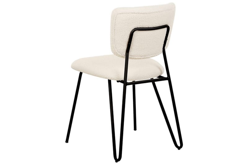 Sett med 2 spisestoler Nelko - Hvit, Svart - Møbler - Stoler & lenestoler - Spisestuestoler & kjøkkenstoler