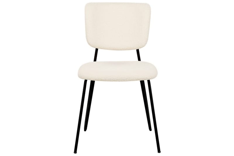 Sett med 2 spisestoler Nelko - Hvit, Svart - Møbler - Stoler & lenestoler - Spisestuestoler & kjøkkenstoler
