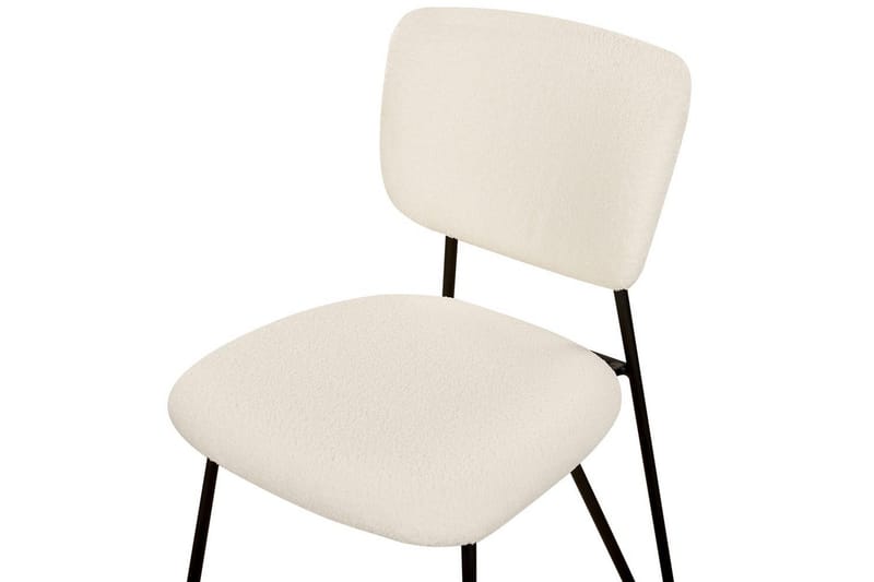 Sett med 2 spisestoler Nelko - Hvit, Svart - Møbler - Stoler & lenestoler - Spisestuestoler & kjøkkenstoler