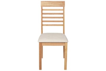 Sett med 2 spisestoler Ortley - Lyst tre, beige - Møbler - Stoler & lenestoler - Spisestuestoler & kjøkkenstoler