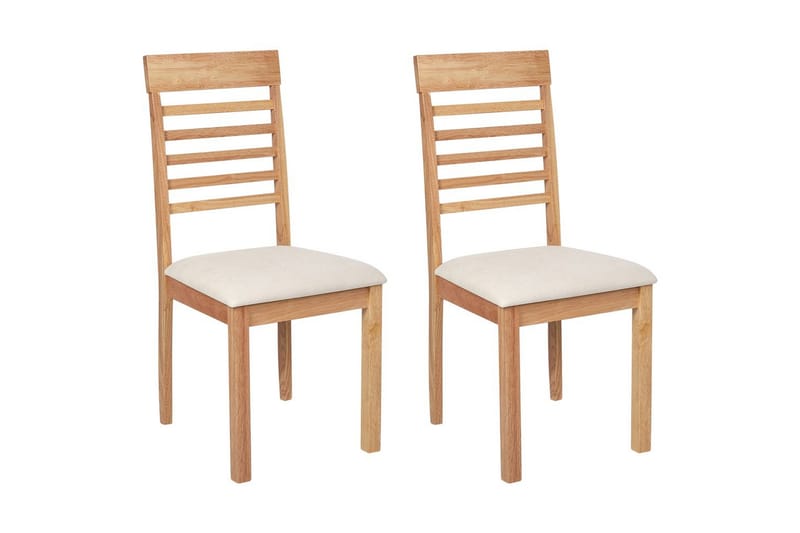 Sett med 2 spisestoler Ortley, Lyst tre, beige