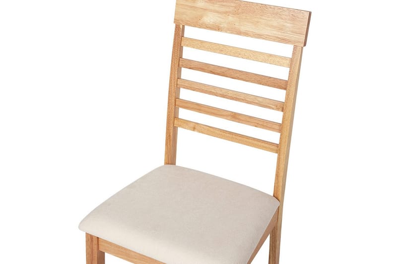 Sett med 2 spisestoler Ortley - Lyst tre, beige - Møbler - Stoler & lenestoler - Spisestuestoler & kjøkkenstoler