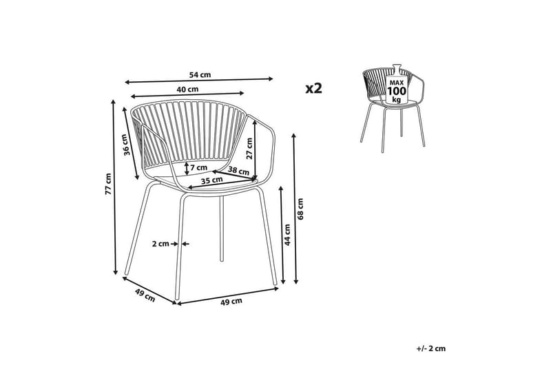Sett med 2 spisestoler Rigby - Møbler - Stoler & lenestoler - Spisestuestoler & kjøkkenstoler