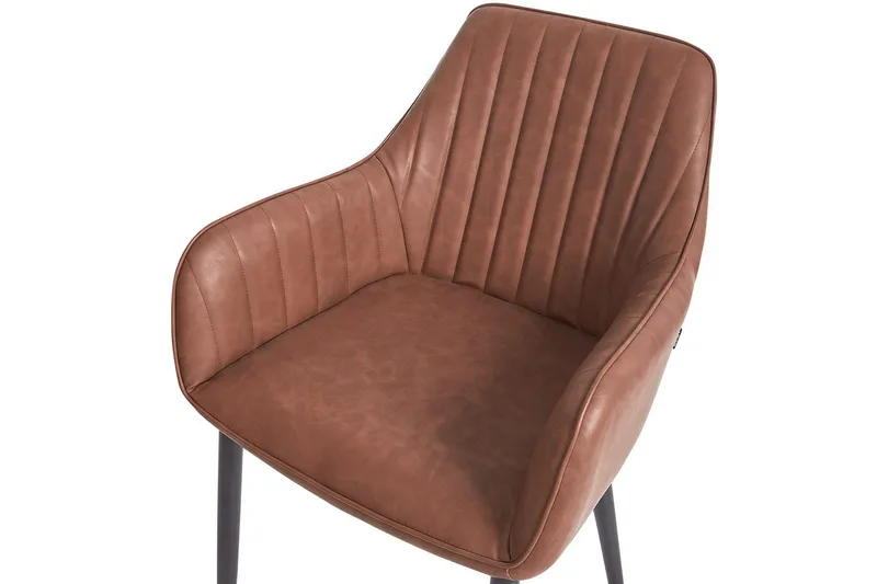 Sett med 2 spisestoler Wellston - Brun, Svart - Møbler - Stoler & lenestoler - Spisestuestoler & kjøkkenstoler