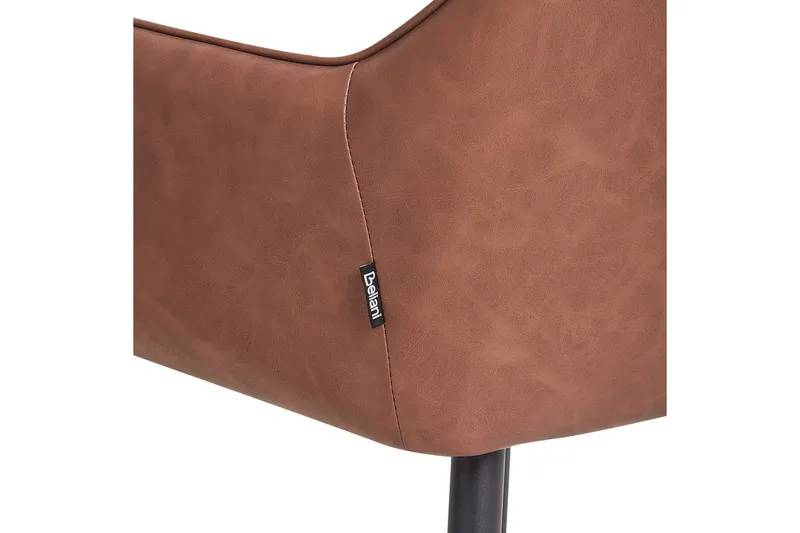 Sett med 2 spisestoler Wellston - Brun, Svart - Møbler - Stoler & lenestoler - Spisestuestoler & kjøkkenstoler