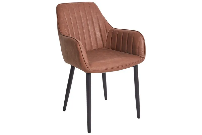 Sett med 2 spisestoler Wellston - Brun, Svart - Møbler - Stoler & lenestoler - Spisestuestoler & kjøkkenstoler