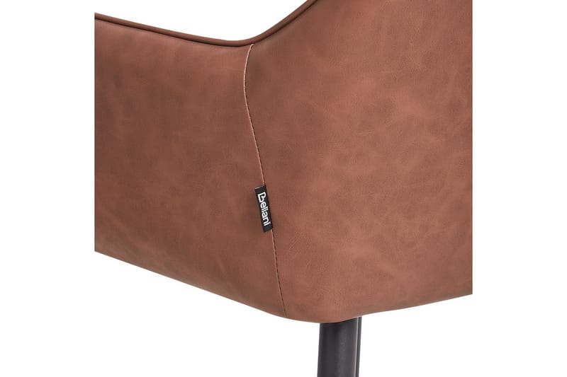 Sett med 2 spisestoler Wellston - Brun, Svart - Møbler - Stoler & lenestoler - Spisestuestoler & kjøkkenstoler