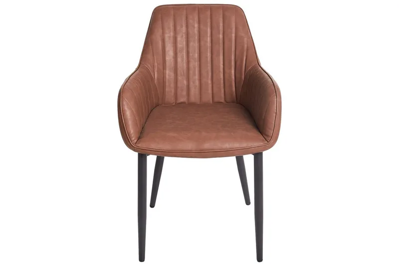 Sett med 2 spisestoler Wellston - Brun, Svart - Møbler - Stoler & lenestoler - Spisestuestoler & kjøkkenstoler