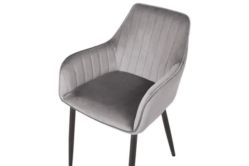 Sett med 2 spisestoler Wellston - Grå, svart - Møbler - Stoler & lenestoler - Spisestuestoler & kjøkkenstoler