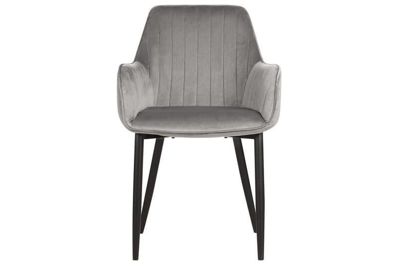 Sett med 2 spisestoler Wellston - Grå, svart - Møbler - Stoler & lenestoler - Spisestuestoler & kjøkkenstoler