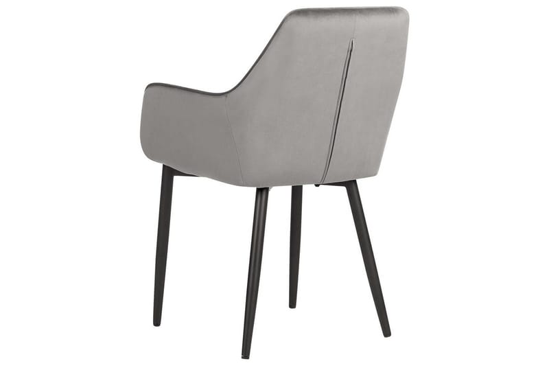 Sett med 2 spisestoler Wellston - Grå, svart - Møbler - Stoler & lenestoler - Spisestuestoler & kjøkkenstoler