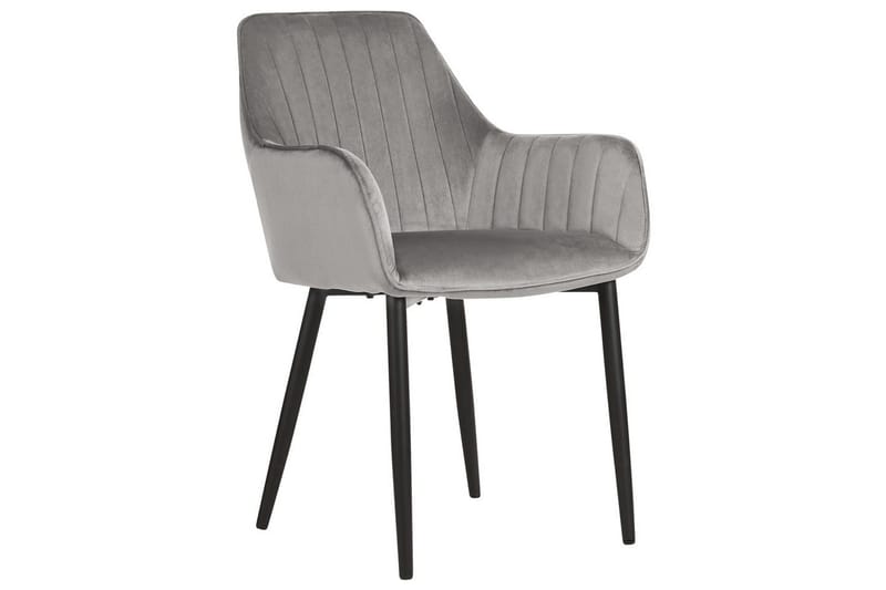 Sett med 2 spisestoler Wellston - Grå, svart - Møbler - Stoler & lenestoler - Spisestuestoler & kjøkkenstoler