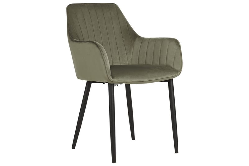 Sett med 2 spisestoler Wellston - Grønn, svart, Grønn, Svart - Møbler - Stoler & lenestoler - Spisestuestoler & kjøkkenstoler