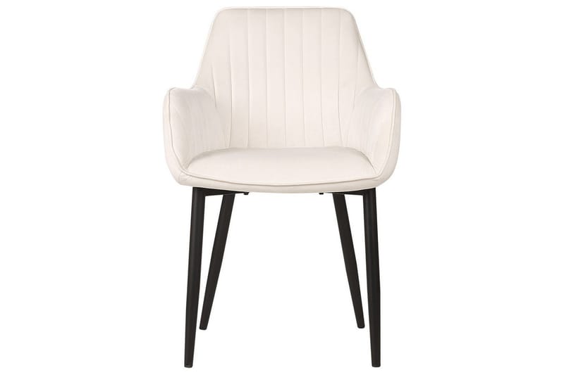 Sett med 2 spisestoler Wellston - Hvit, Svart - Møbler - Stoler & lenestoler - Spisestuestoler & kjøkkenstoler