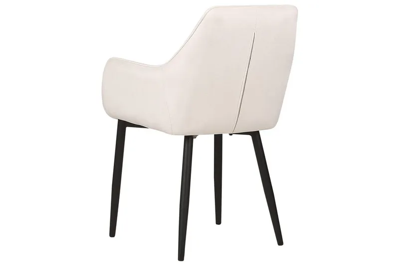 Sett med 2 spisestoler Wellston - Hvit, Svart - Møbler - Stoler & lenestoler - Spisestuestoler & kjøkkenstoler